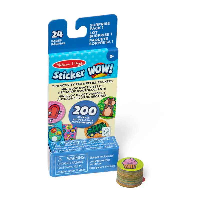 Melissa & Doug. Sticker WOW: Набір з мініблокноту та запасних наліпок для штампу «Сюрприз»