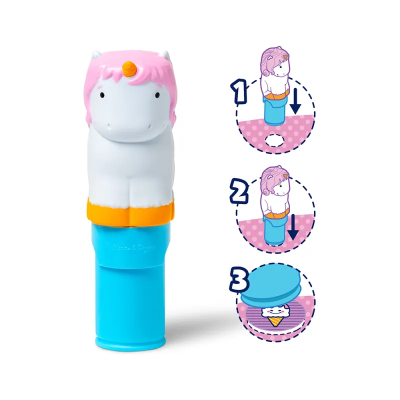 Melissa & Doug. Sticker WOW: Набір з блокноту та штампу з наліпками «Єдиноріг»