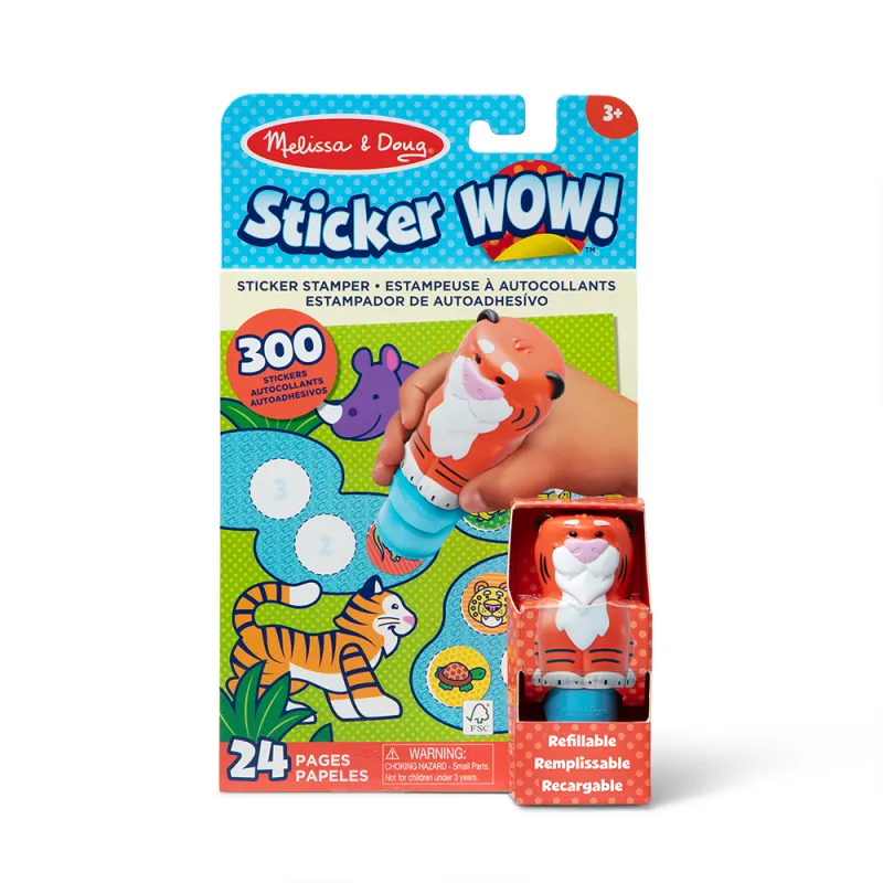 Melissa & Doug. Sticker WOW: Набір з блокноту та штампу з наліпками «Тигреня»