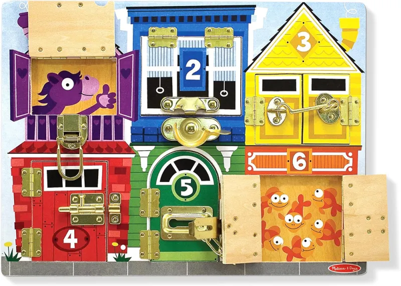 Melissa & Doug: Дерев’яна дошка із засувками