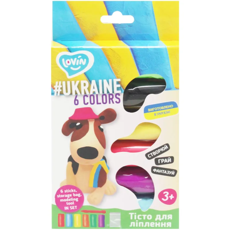 Тісто для ліплення "#Ukraine Lovin" 6 кольорів