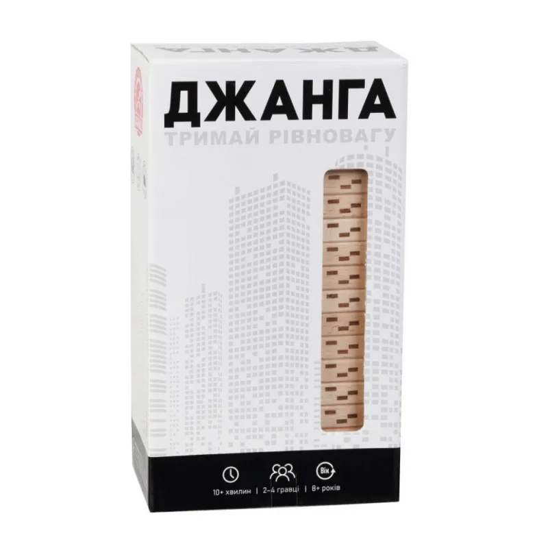 Настільна гра "Джанга" Arial 910015, 54 дерев'яних "цеглинки"