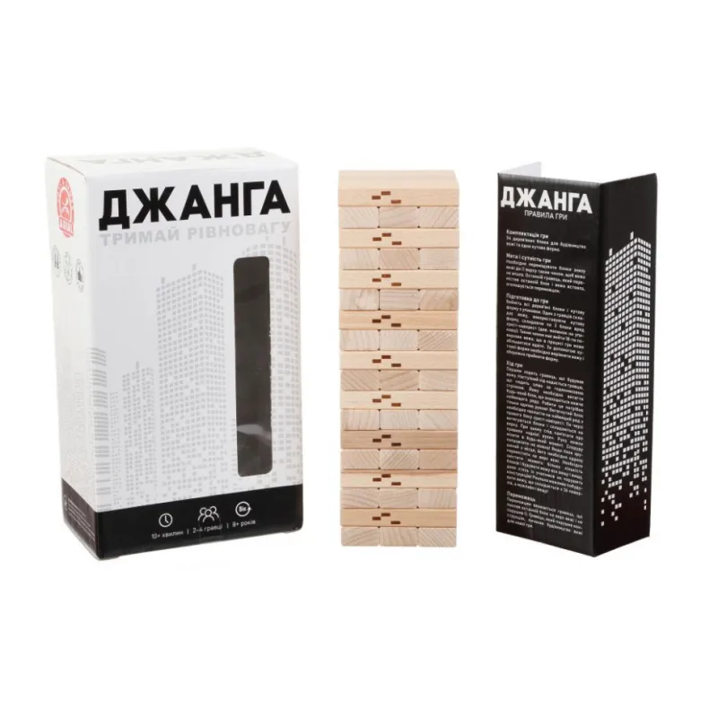 Настільна гра "Джанга" Arial 910015, 54 дерев'яних "цеглинки"
