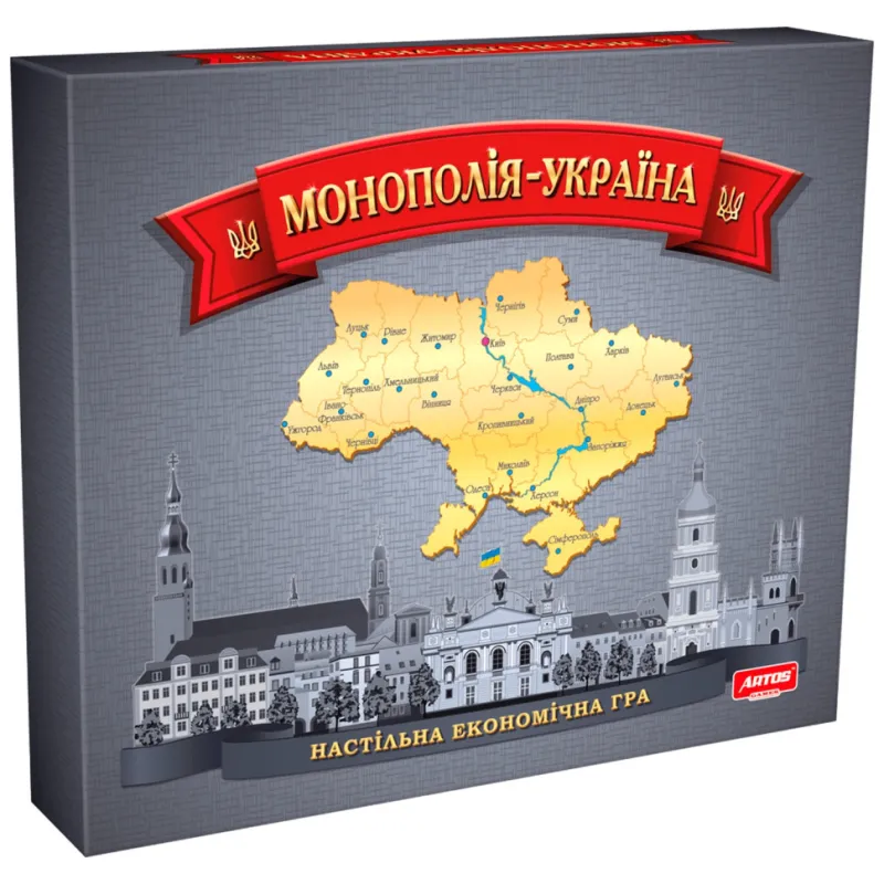 Настільна гра "Монополія Україна" Artos Games 0734ATS 30 карток на право власності