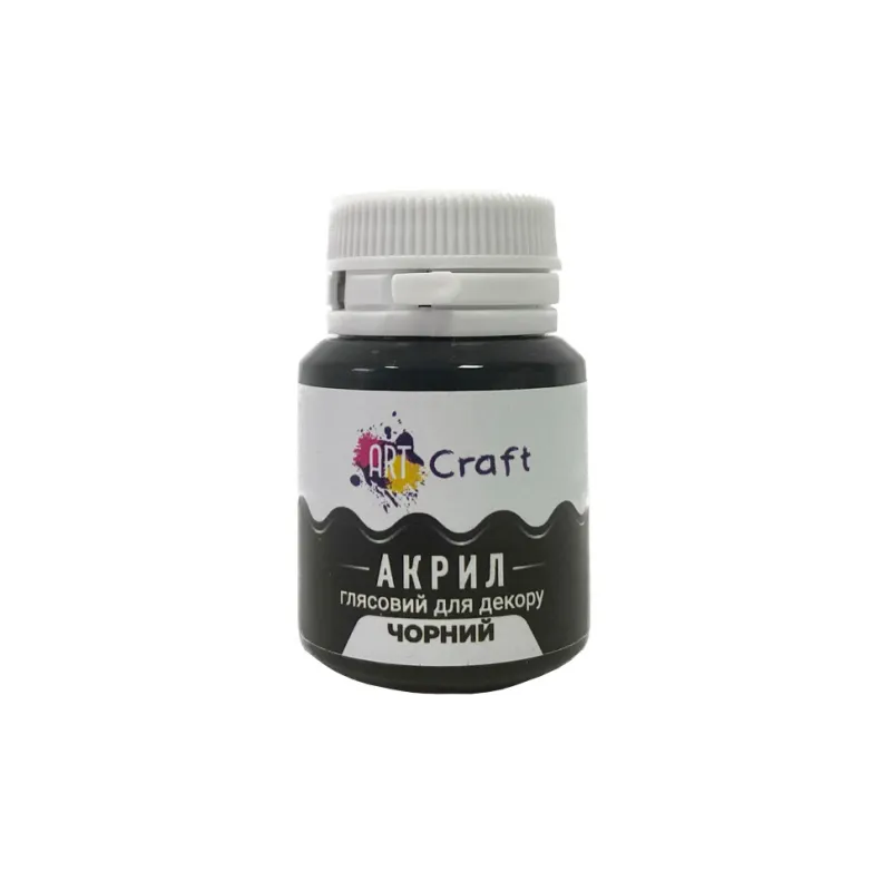 Акрилова фарба глянцева "Чорний" Art Craft AG-7546 20 мл