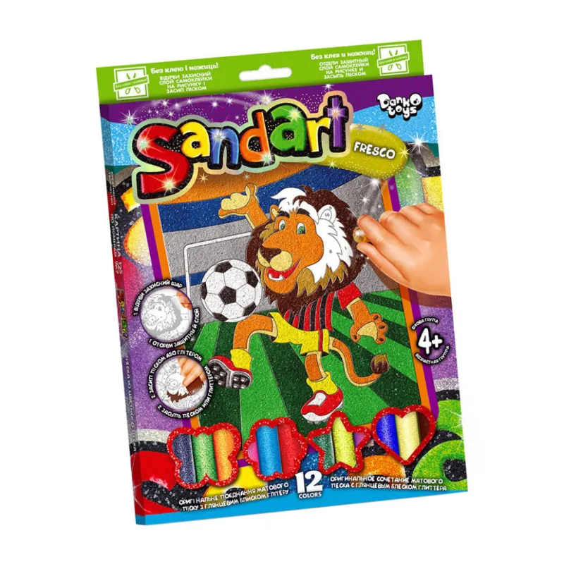 Набір для творчості Місяць "SandArt" Danko Toys SA-02-01 фреска з піску Лев