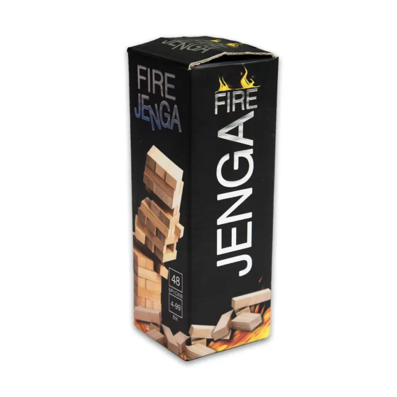 Настільна гра "Fire Jenga" Strateg 30848 українською мовою 48 брусків