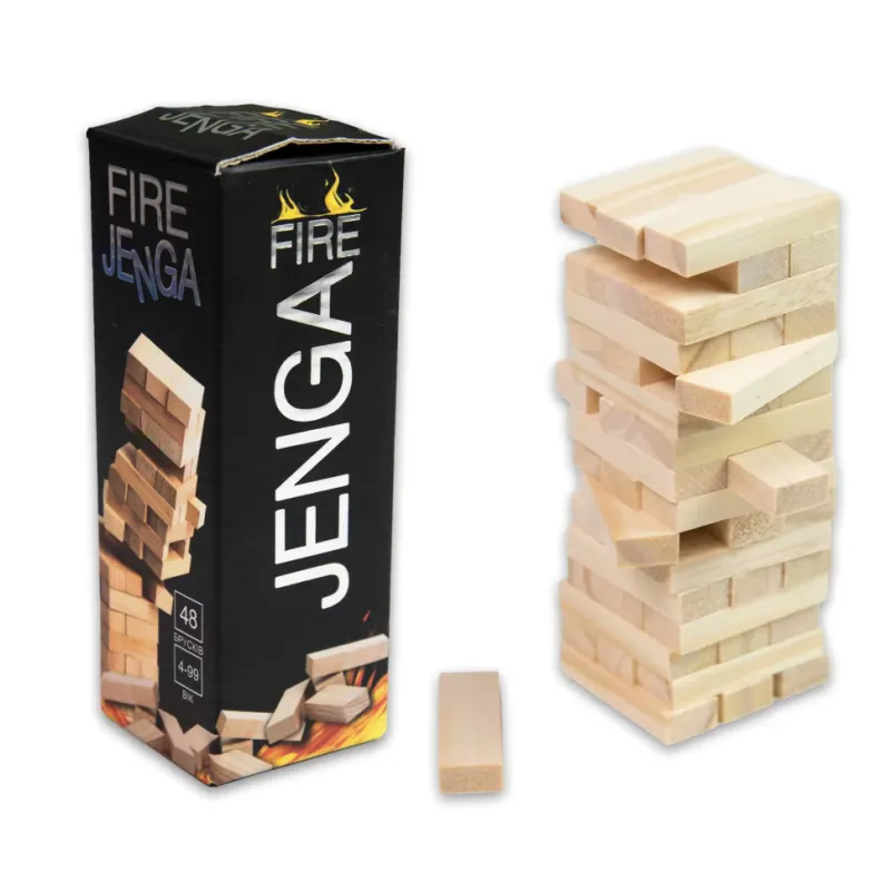 Настільна гра "Fire Jenga" Strateg 30848 українською мовою 48 брусків