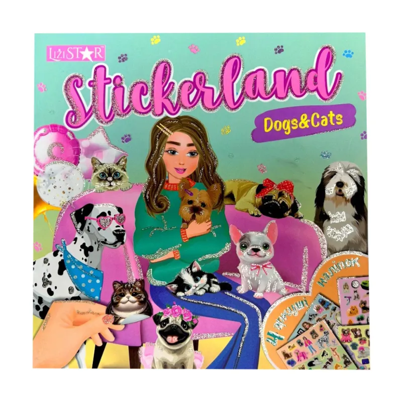 Дитяча книжечка з наклейками "Dogs & Cats" РМ-87-02