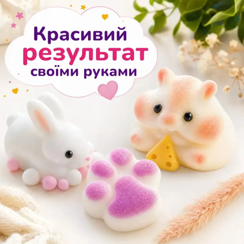 Набір для виготовлення сквишів антистресів "Хом'як, Кролик, Лапка" SL-002