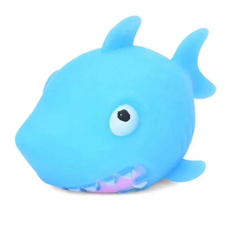 Дитяча іграшка-антистрес "Акула" Bambi MS 4043(Blue) з борошном, 10 см
