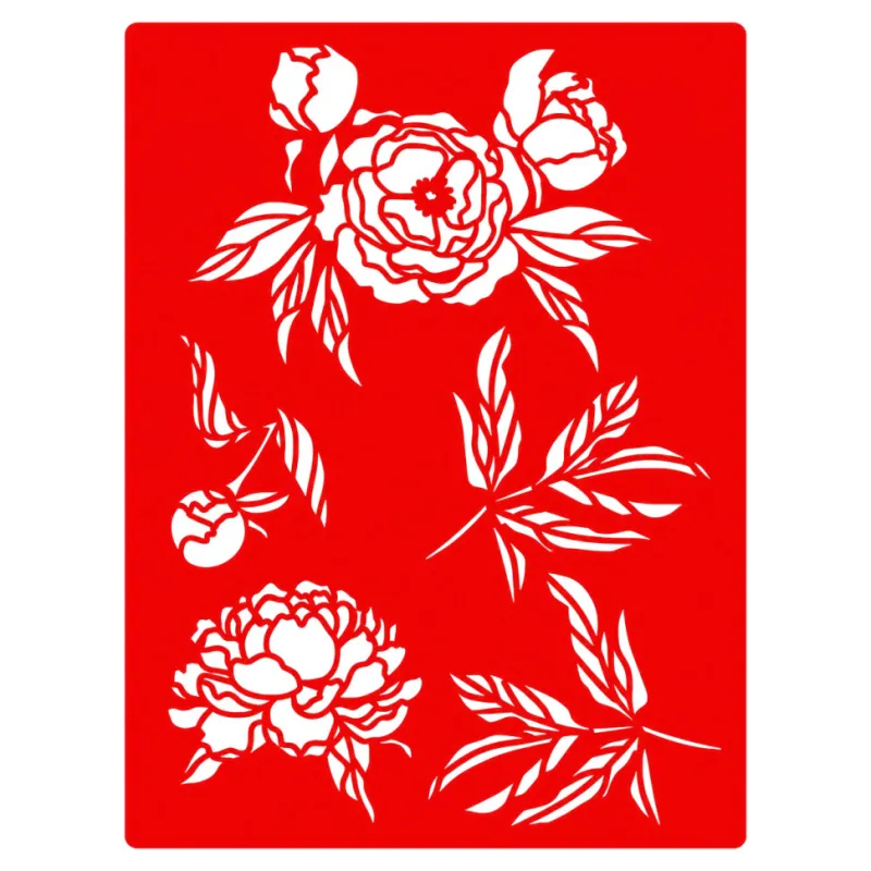 Трафарет багаторазовий "Peony garden #417" FDTR 417, 15x20 см