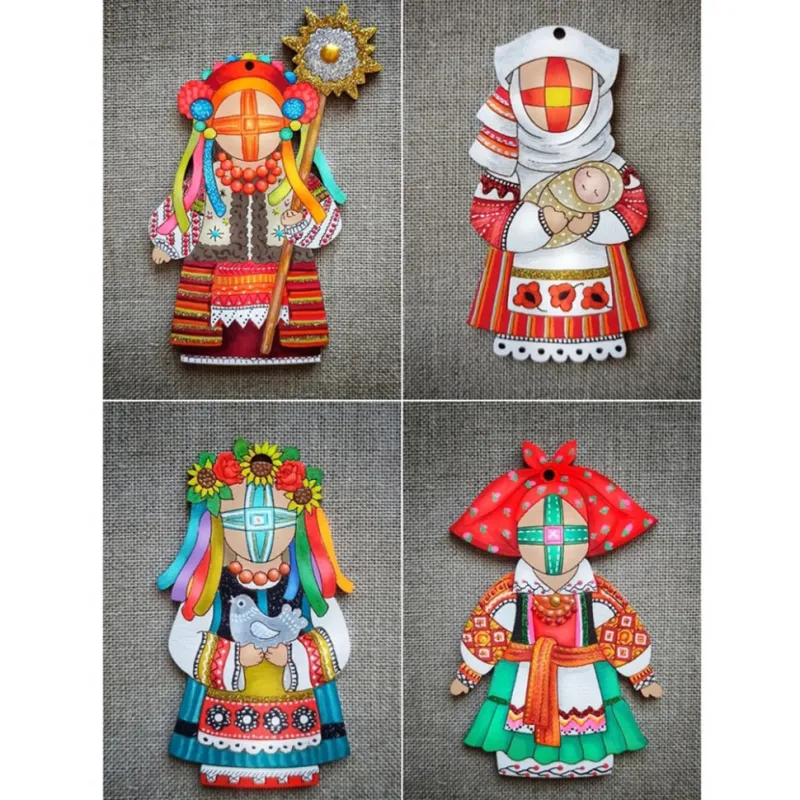Набір фігурок для розфарбовування та прикрашання "Лялька-мотанка" Motanka-Doll8, 8 штук
