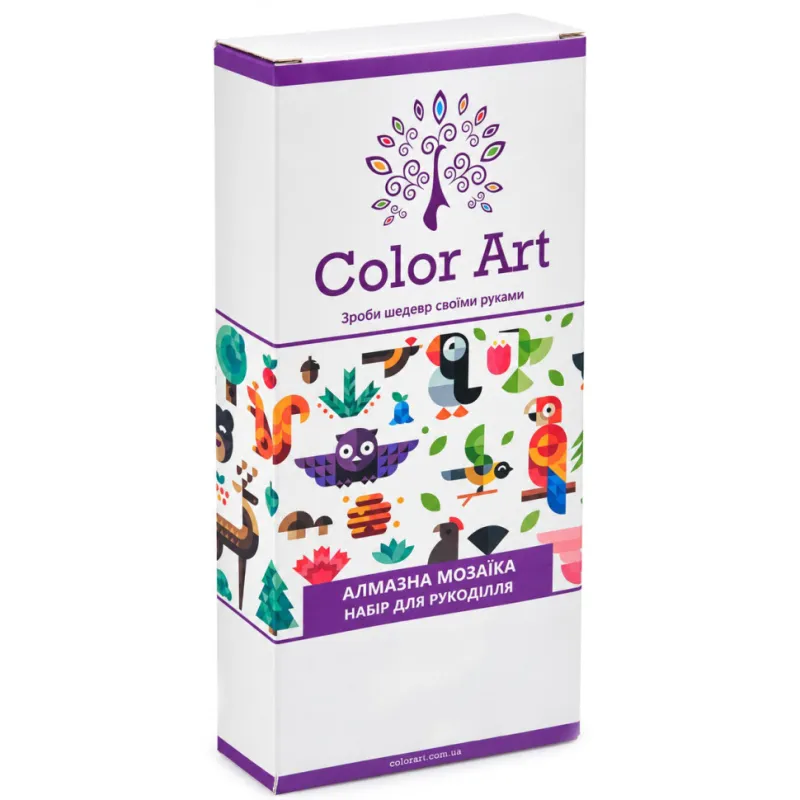 Набір брелків для алмазної мозаїки "Динозаврики" ColorArt BR49 інструменти, алмази, основа 6 шт
