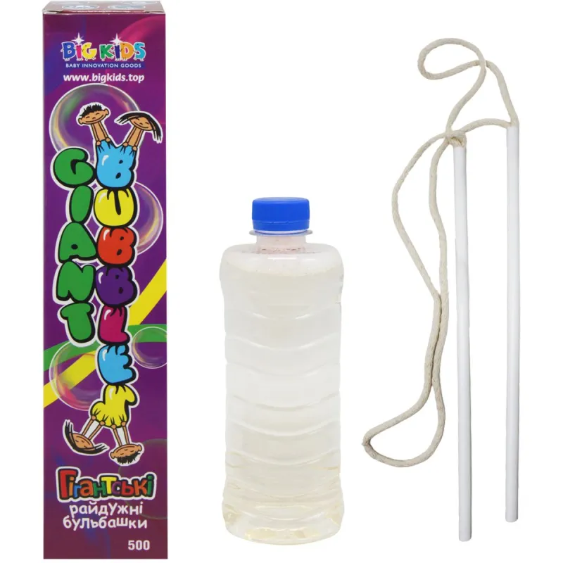 Мильні бульбашки "PARTY BOX - GIANT BUBBLES" 500 мл, пускач 30 см