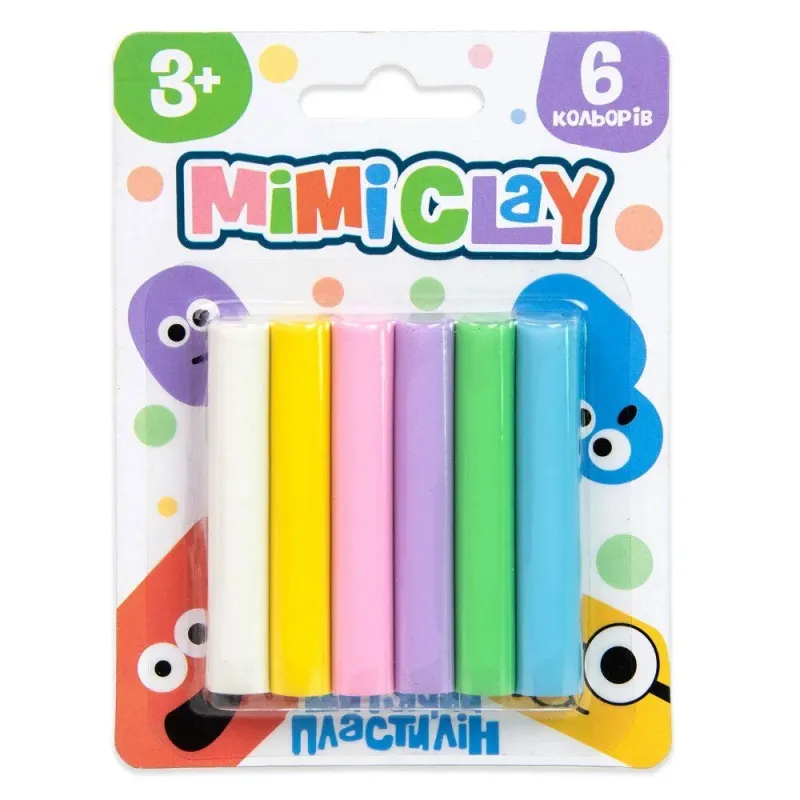 Набір для творчості "Дитячий пластилін: Mimi clay", 6 кольорів
