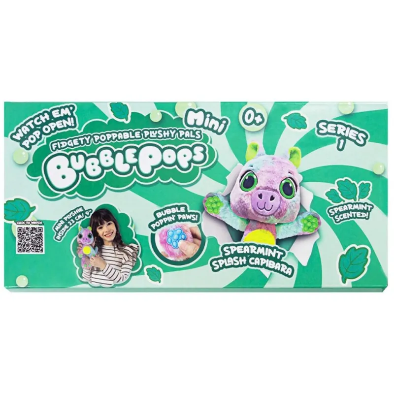 М’яка іграшка з ароматом "Bubble Pops міні. Мʼятна капібара" (20 см)