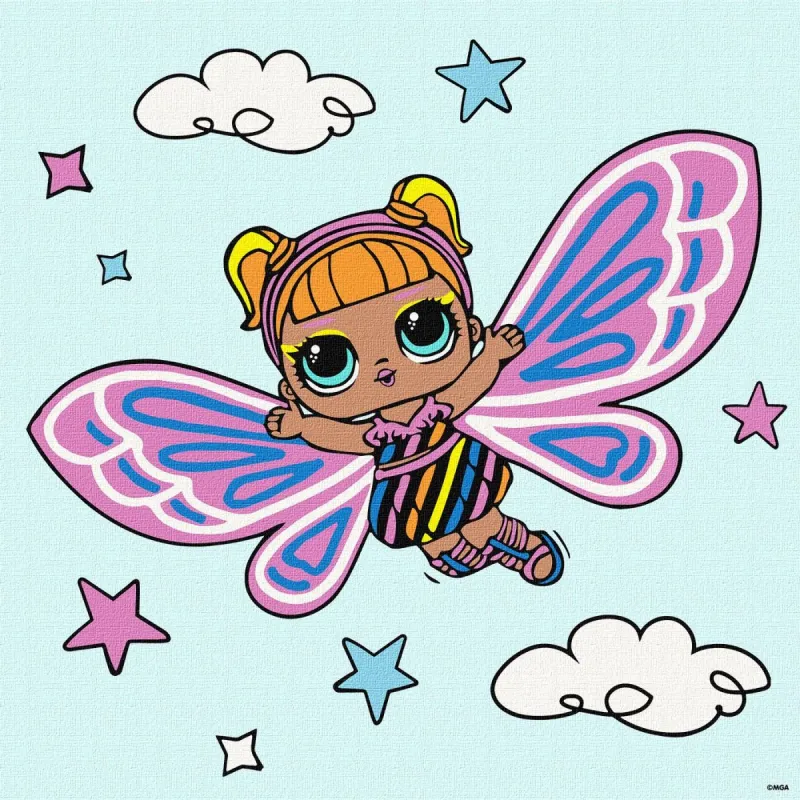 Картина за номерами "L. O. L. Surprise! O. M. G. Fairies Flutterstar" 40х40 см