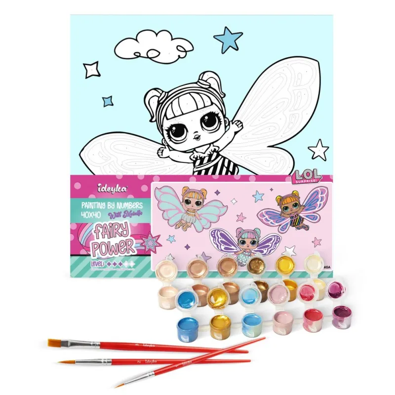 Картина за номерами "L. O. L. Surprise! O. M. G. Fairies Flutterstar" 40х40 см
