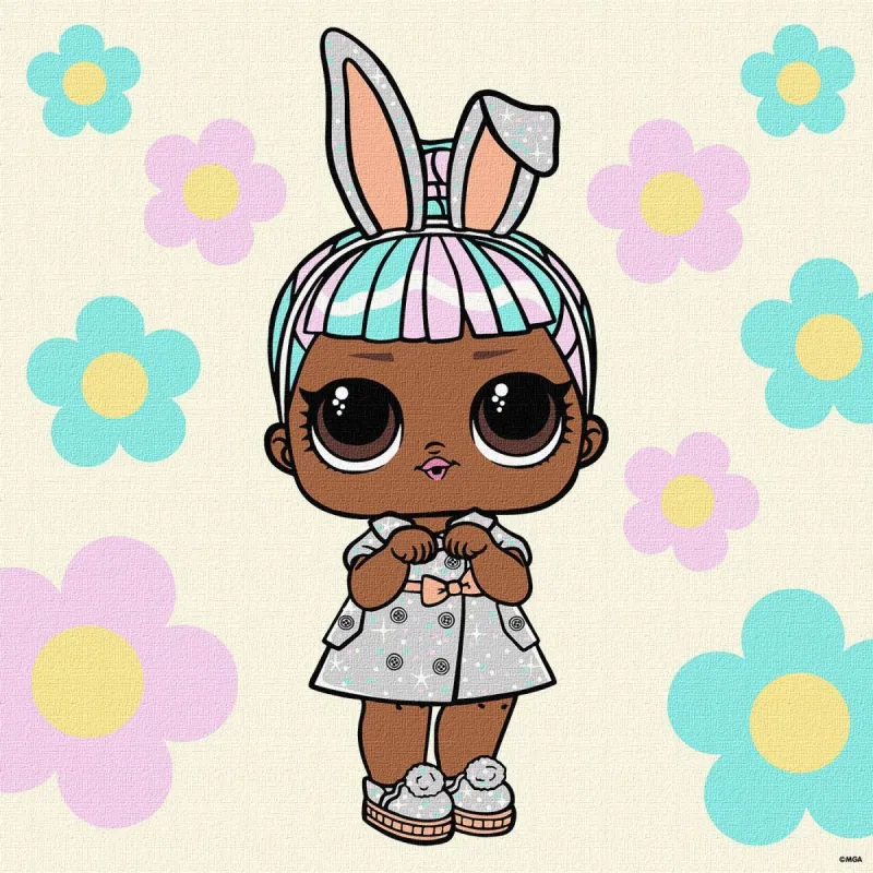 Картина за номерами з фарбами металік "L.O.L. Surprise! Spring Bling Carats" 40х40 см